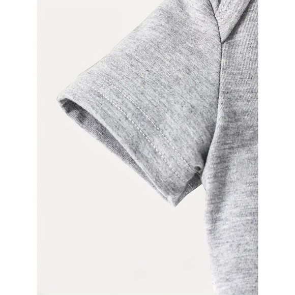 Newborn Infant "9 Months" Romper Short Sleeve Crew Neck Jumpsuit For Babys 0-3 M - Picture 5 of 6